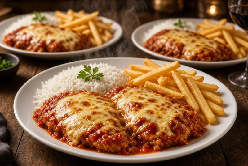 Frango a parmegeana para 3 pessoas