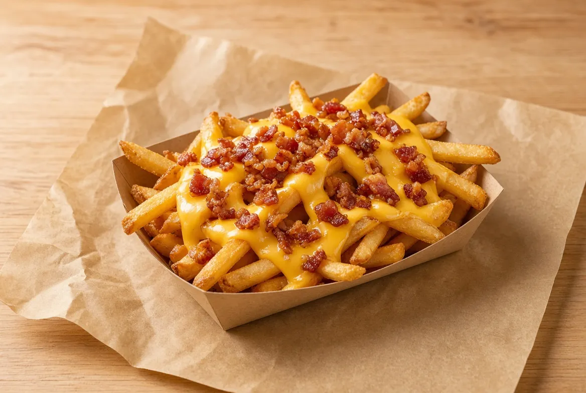 Porção Média de Fritas com Cheddar e Bacon 250 g