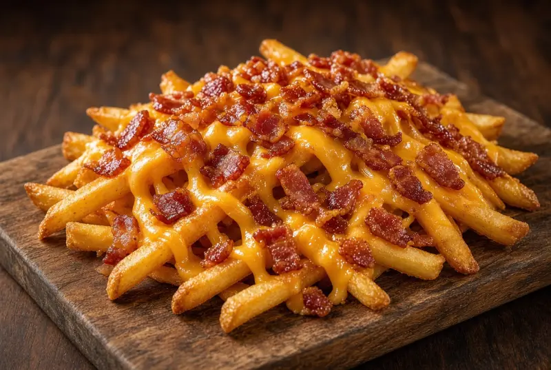 Fritas com Cheddar e Bacon (inteira)