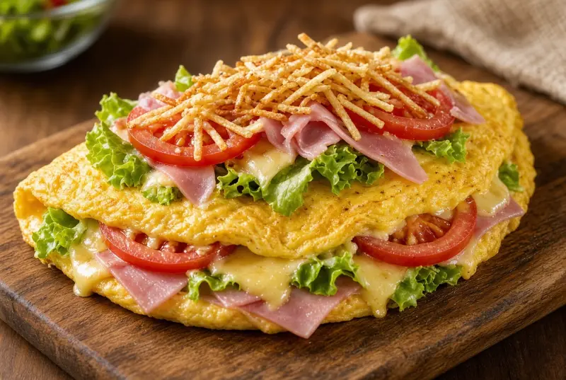 Omelete de Presunto e Queijo