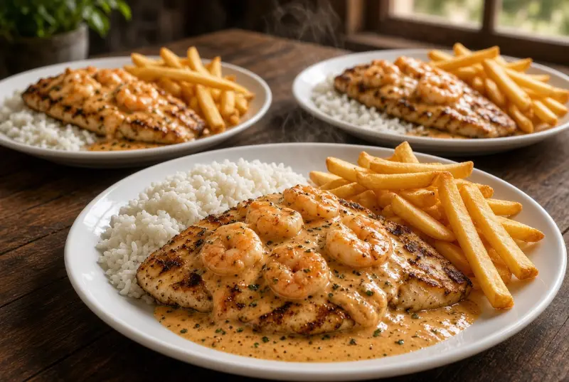 Filet peixe molho de camarao