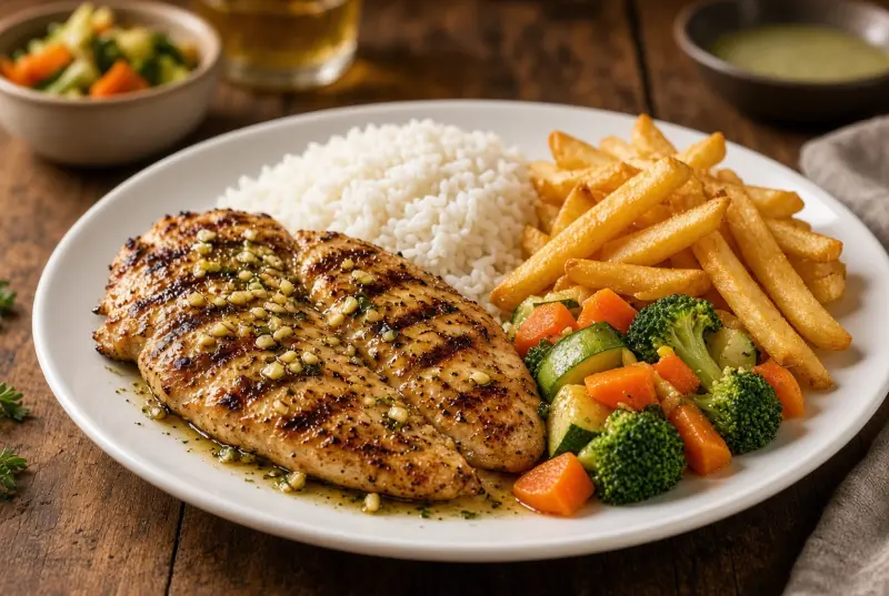 Frango Grelhado Alho e Óleo